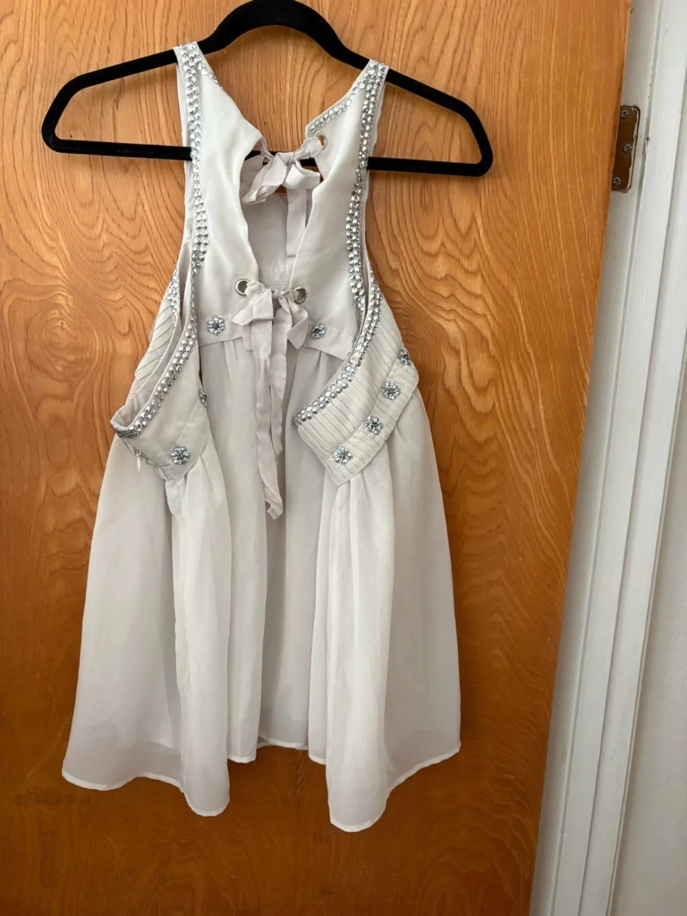 Anthropologie Sheer Embellished beaded HalterTop L - Picture 9 of 12